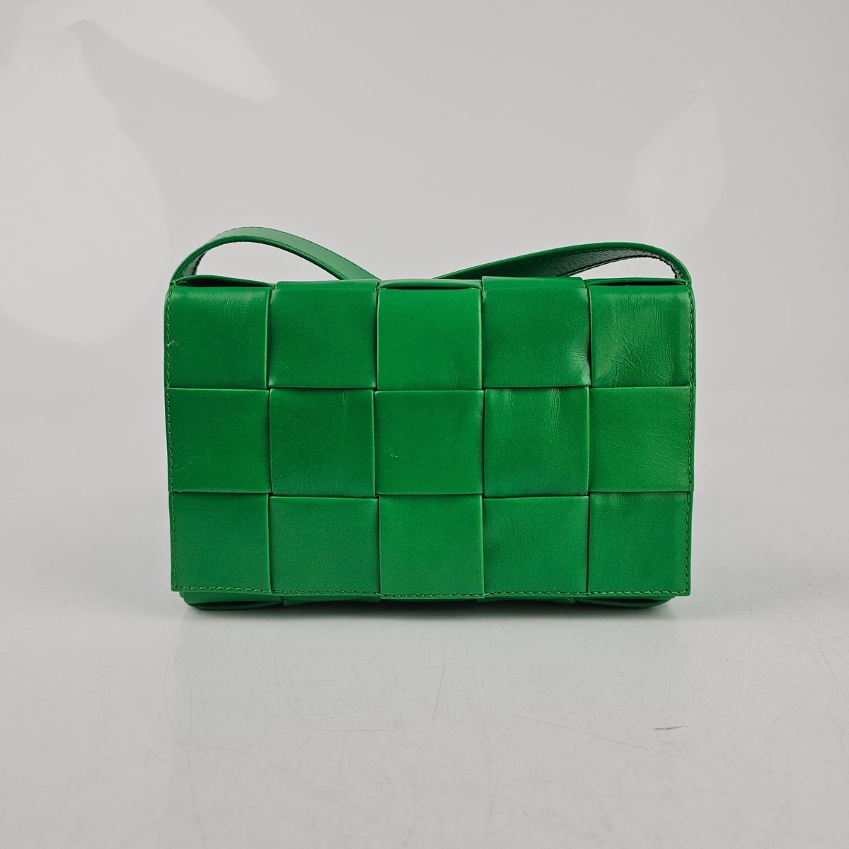 Bottega Veneta Cassette Small Men's Parakeet Green Leather