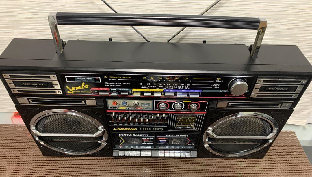 LASONIC TRC-975 Boombox Stereo Radio Cassette Player Recorder
