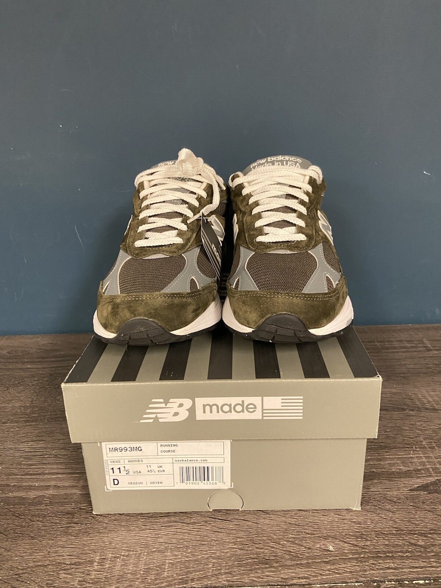 100 Authentic New Balance 993 Made in USA Military Green Size 11.5