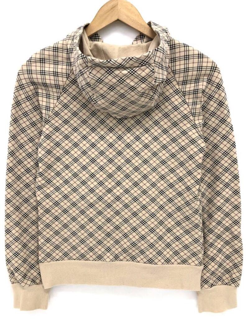 Burberry Blue Label Logo Embroidered Hoodie Zipper Nova Check