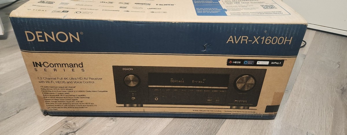 Denon AVR-X1600H 7.2 Channel 4K Ultra HD AV Receiver for sale