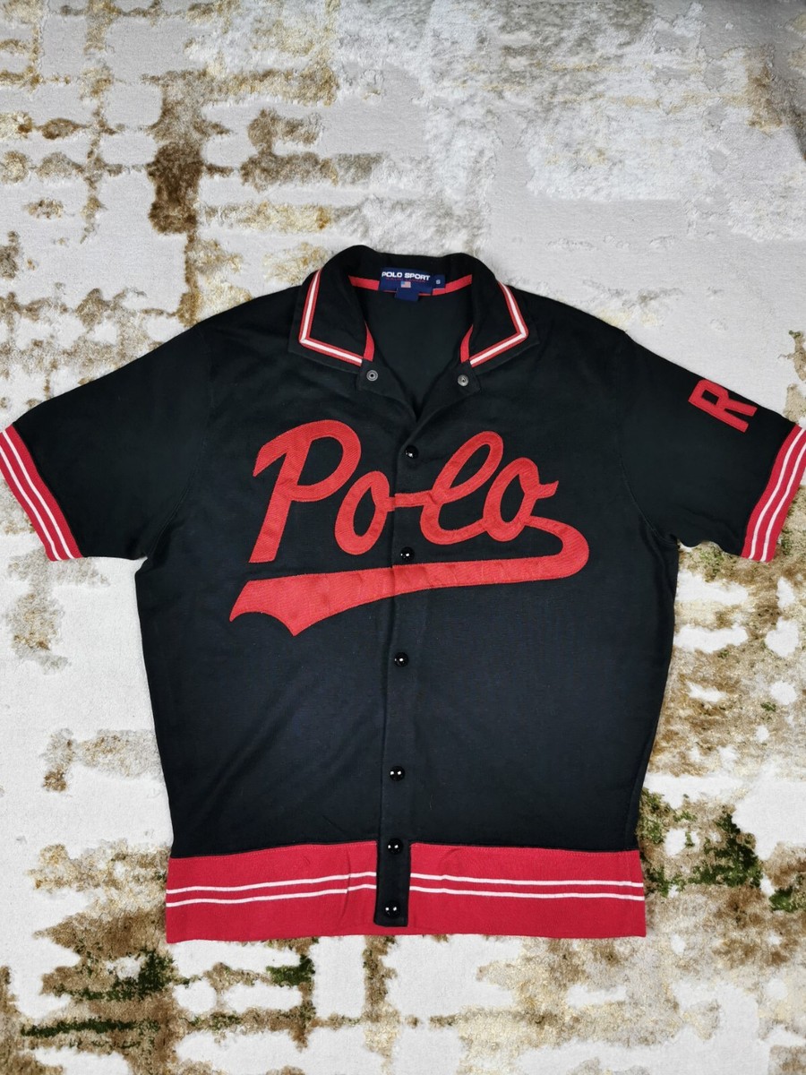 Vintage Polo Sport Ralph Lauren Baseball All Sewn Jersey Rare | eBay