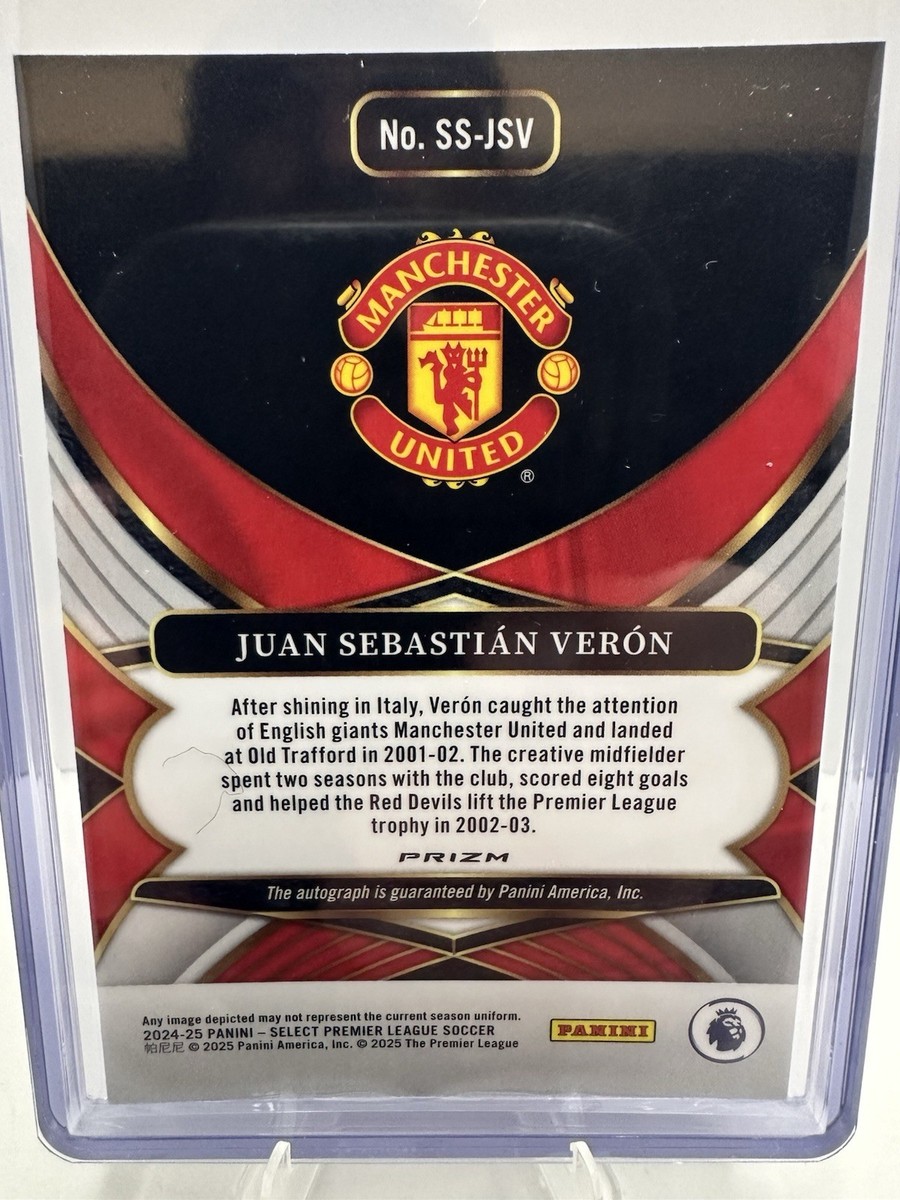 2024-25 Panini Select EPL Juan Sebastian Veron Auto Silver Prizm