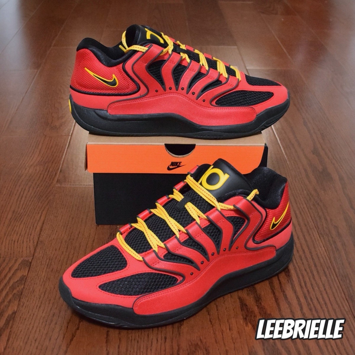 Nike KD 18 Air Bakin Red Black Yellow Kevin Durant HV1992-600 | eBay