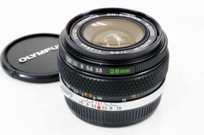 Olympus OM G.Zuiko Auto-W 28mm F3.5 Wide Angle Prime Lens Full