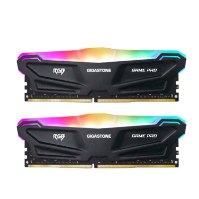 DDR4 RAM】Gigastone Black RGB Game PRO Desktop RAM 32GB(2x16GB