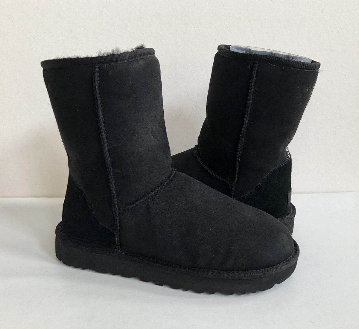 UGG CLASSIC SHORT II TASMAN BRAID BLACK WATER RESISTANT BOOT US 9
