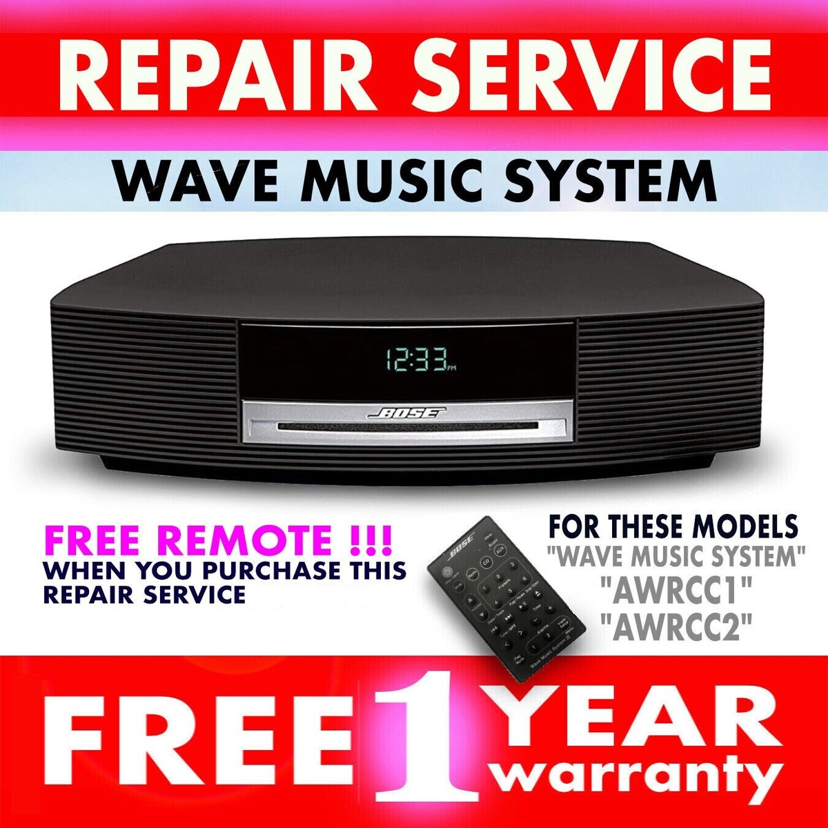 Refurbish Repair Service for a Bose Wave Music System Radio CD
