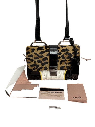 Miu Miu Archive 90s Shoulder Bag – Enamel Leather Chain – Red