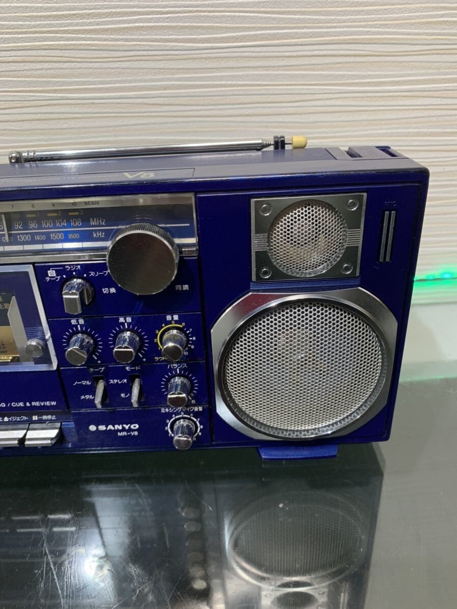 SANYO MR-V8 Cassette Radio Navy Retro Showa Japan Free Shipping | eBay