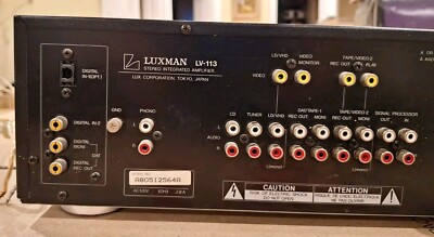 LUXMAN LV-113 Integrated Receiver Amplifier Tested Working | eBay