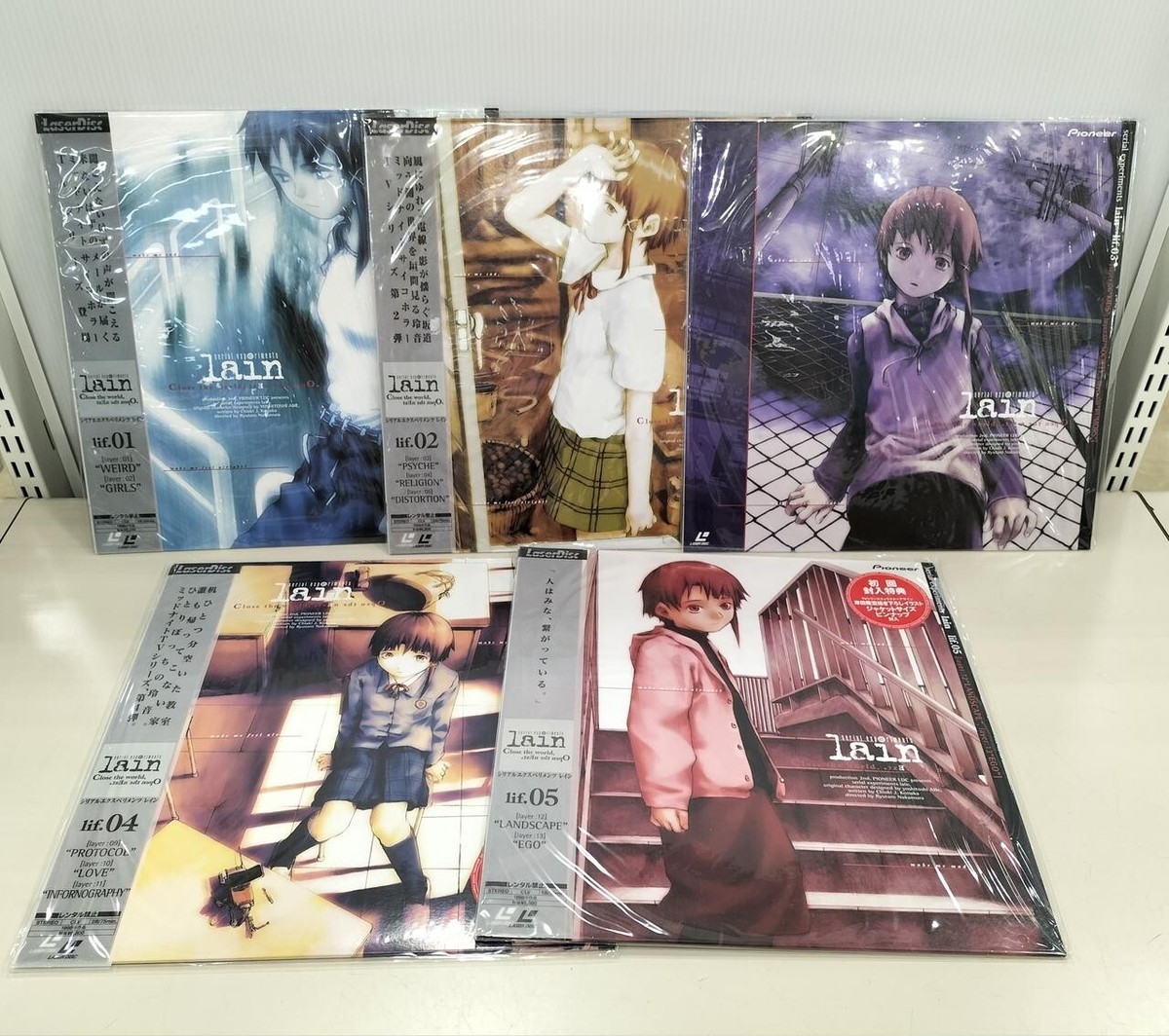 Serial Experiments Lain laserdisc 5LD BOX set All Obi Insert anime
