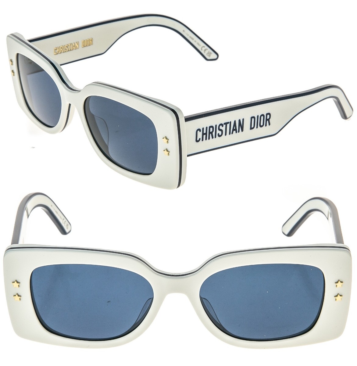 CHRISTIAN DIOR PACIFIC White Blue DIORPACIFIC S1U Rectangular