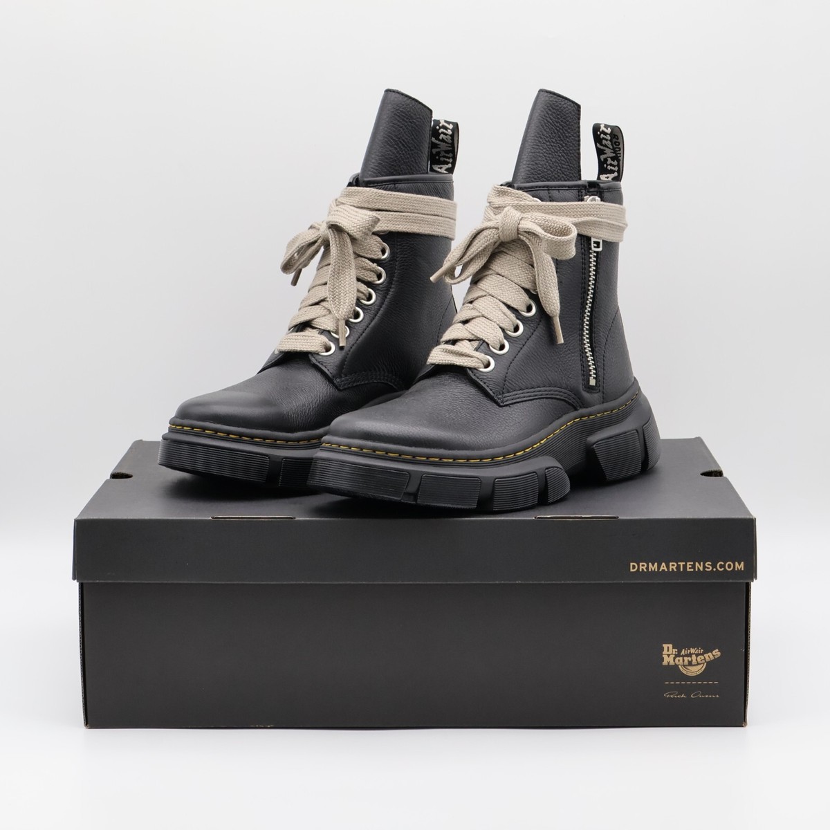 31755001 Rick Owens Dr. Martens 1460 DMXL Jumbo Lace Boot Black