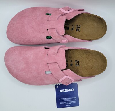 Birkenstock Boston Bs Color Candy Pink Suede Narrow | eBay