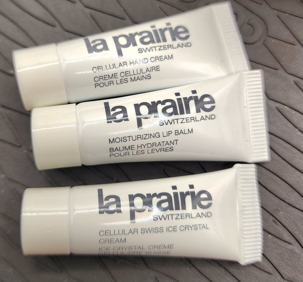 La Prairie beauty sample kit: lip balm, cellular hand cream