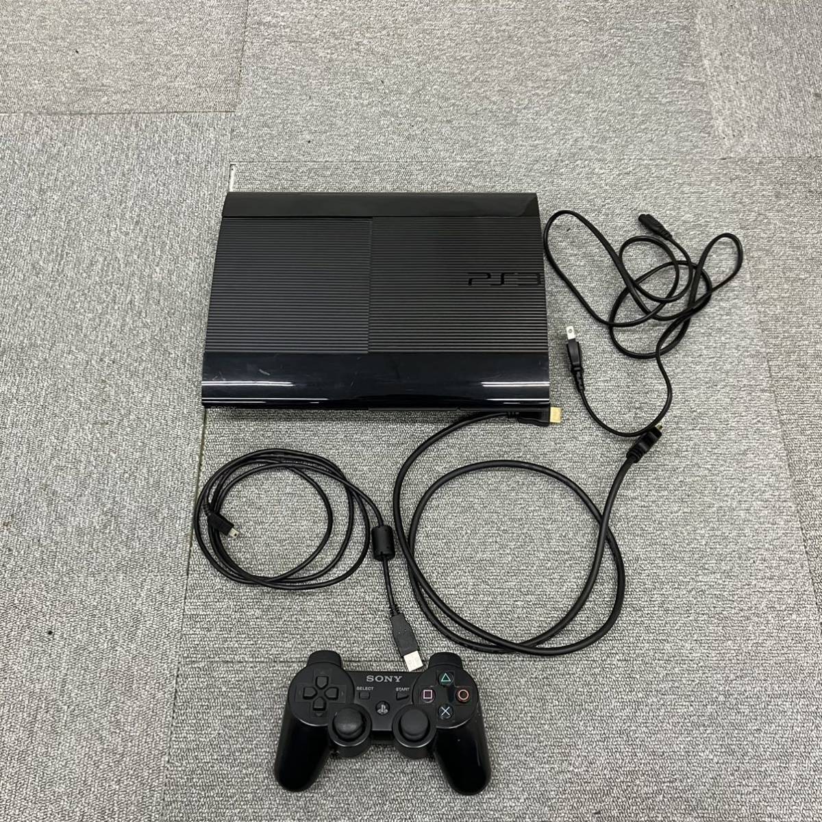 PS3 Charcoal Black CECH 4300C 500GB Console Full Accessories Super