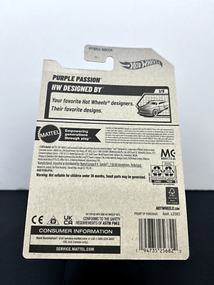 Hot Wheels 2025 Mainline A Case HW Designed By Purple Passion