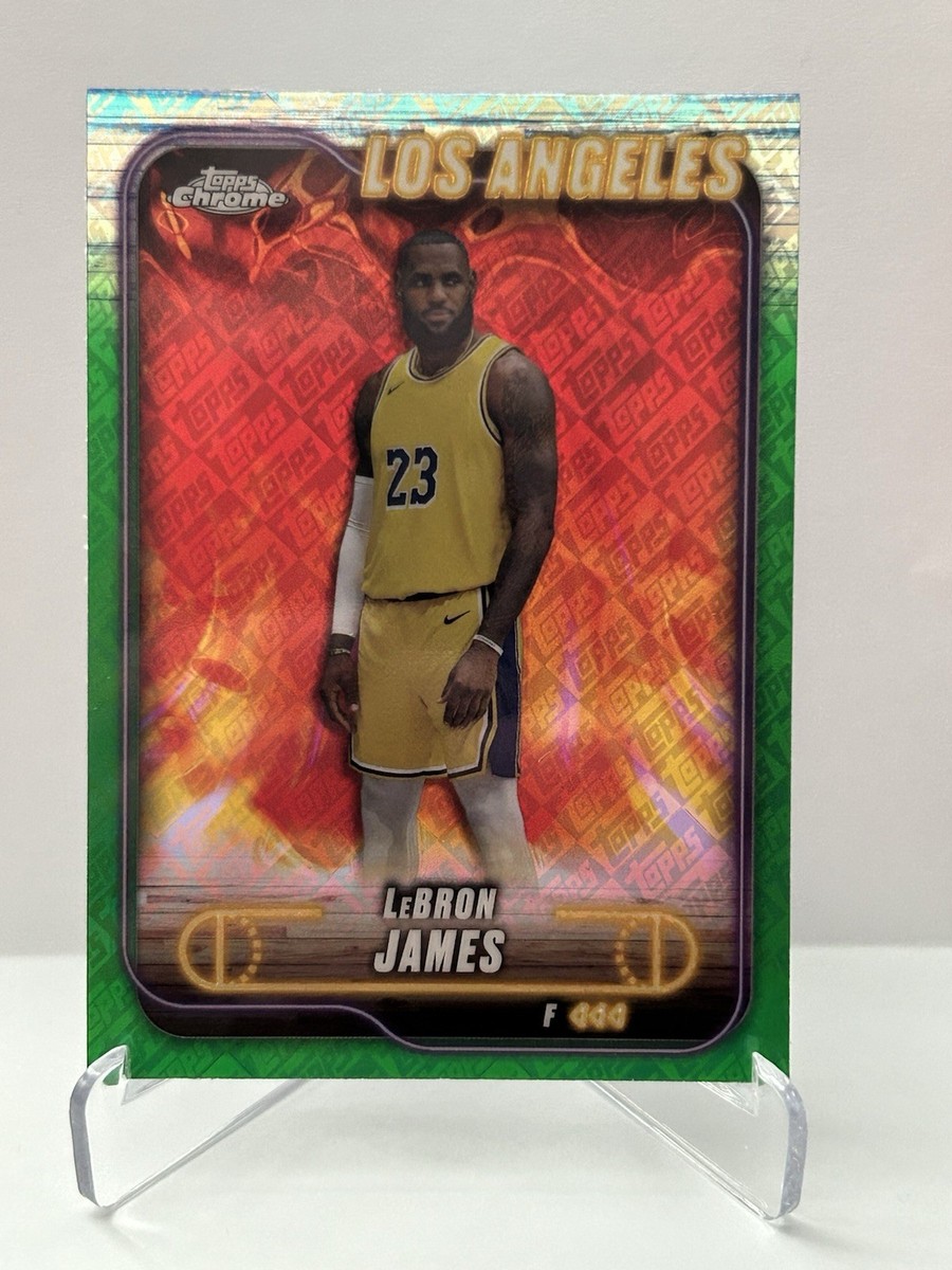 2024-25 Topps Chrome LeBron James #22 Chrome Green Topps Logo