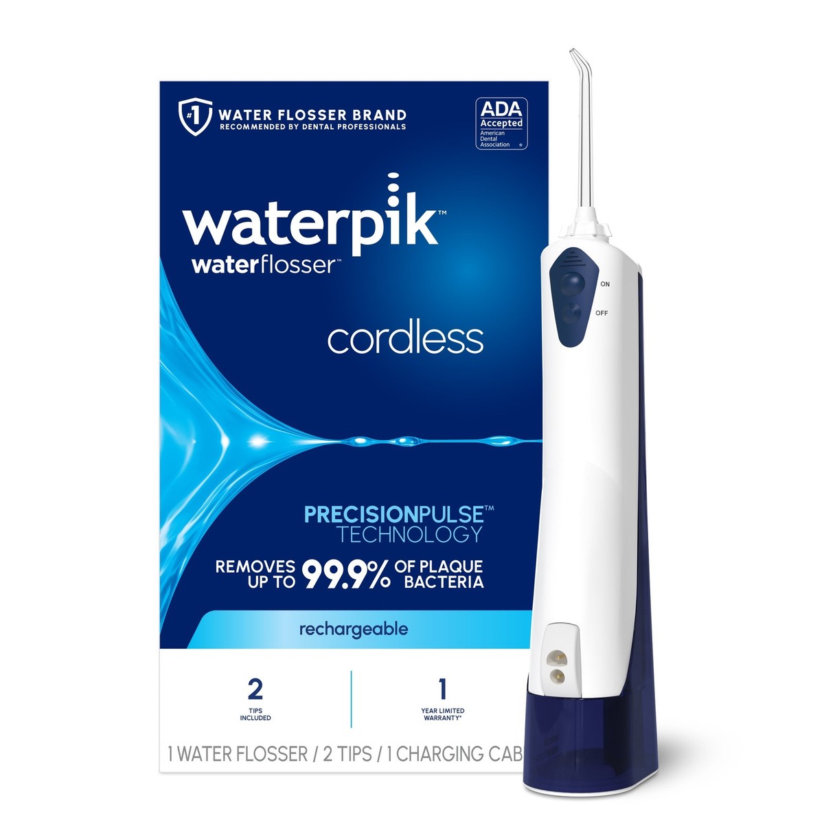 Waterpik Cordless Portable Rechargeable Water Flosser, WP-360