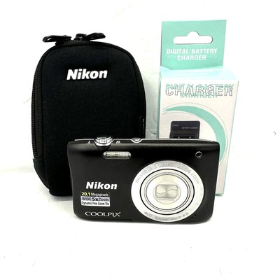 NIKON COOLPIX S2900 20.1MB DIGITAL CAMERA BLACK W/BATTERY/CHARGER