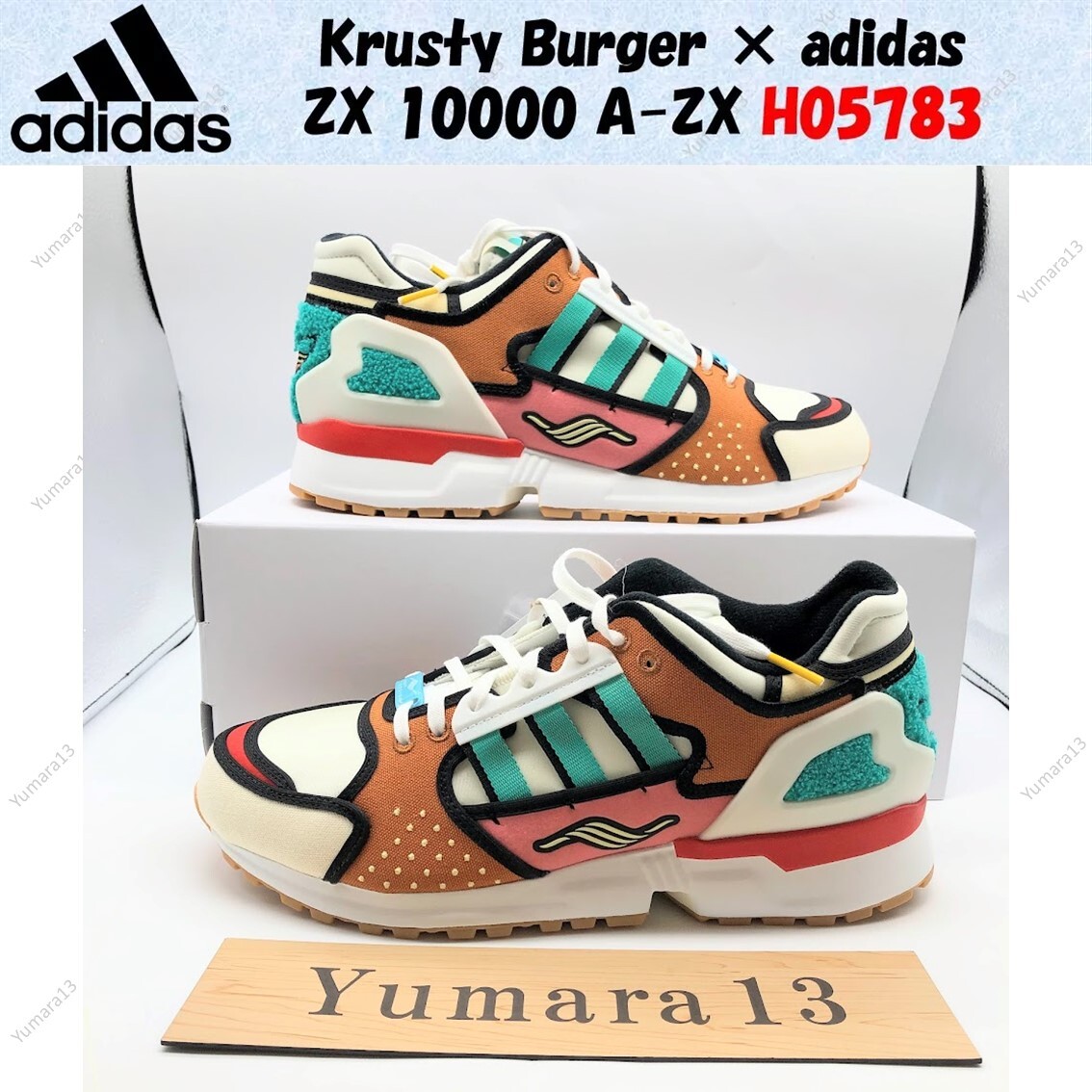 Krusty Burger × adidas ZX 10000 A-ZX H05783 Men's Size | eBay