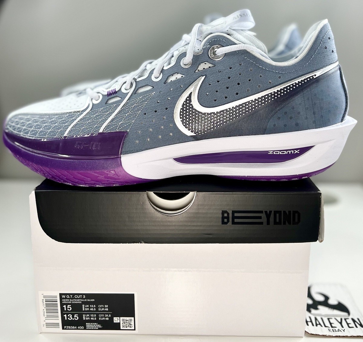 Nike Air Zoom GT Cut 3 Ashen Slate Barely Grape | Men's Size 13.5