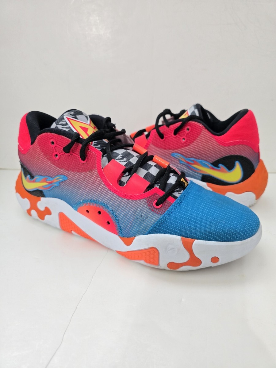 Nike PG 6 x Hot Wheels NRG Blue Orange Red DH8446-400 Mens Size 10
