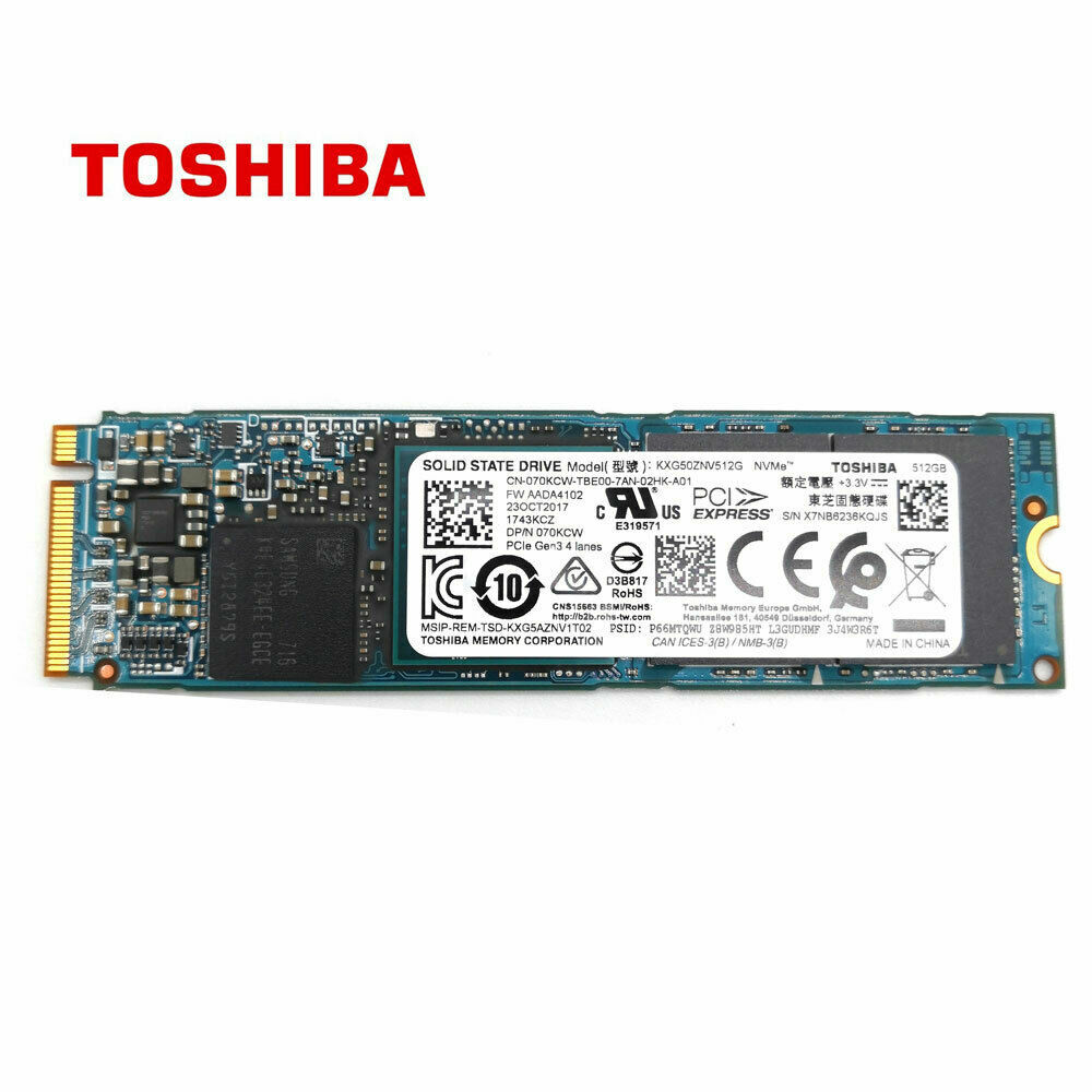 512GB XG5 Toshiba KXG50ZNV512G SSD M.2 2280 Solid State Drive NVMe