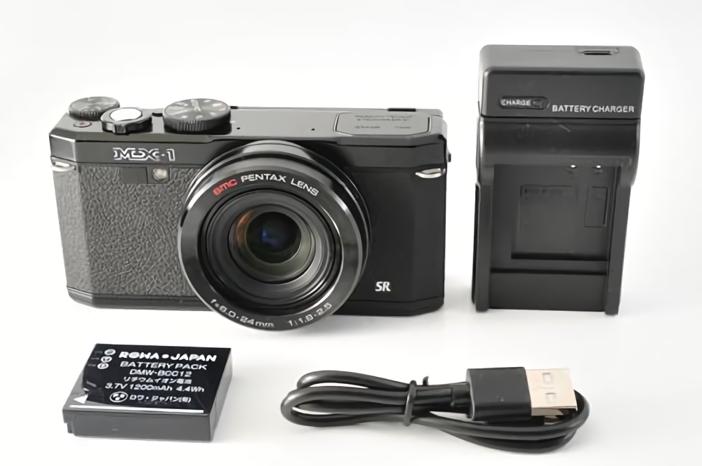 PENTAX MX-1 12.0MP Digital Camera Black Tested Working From Japan