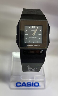 Casio FS-01 Vintage Rare Dual Time Analog Digital Film Watch