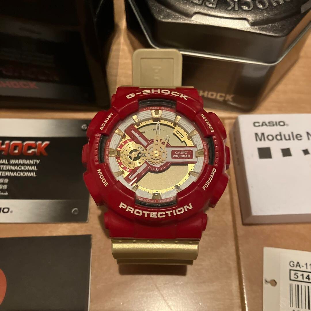 Casio G-Shock Men's Red/Gold Limited Edition Ironman Watch GA