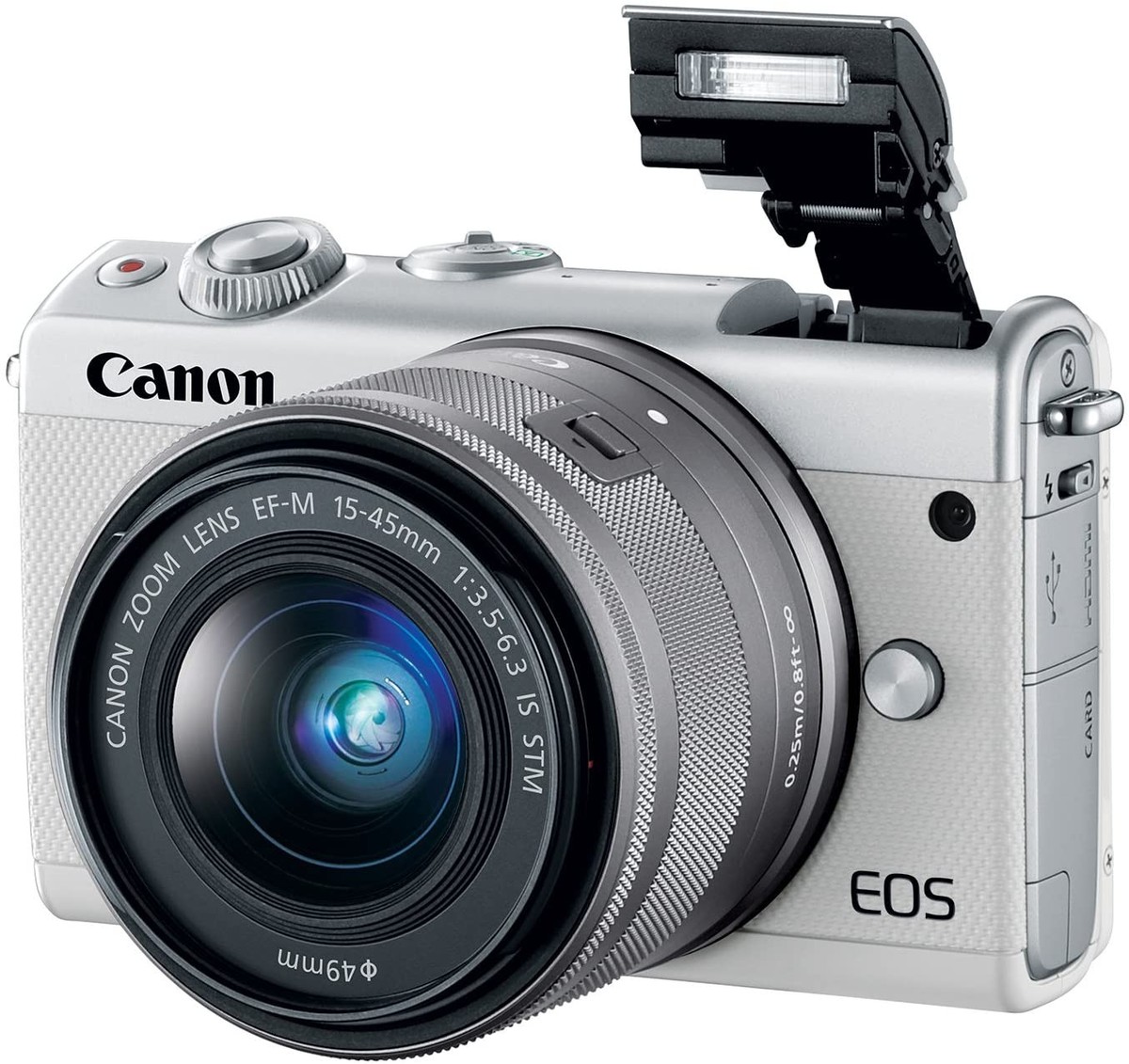 Canon EOS M100 24.2MP Digital Camera - White (Kit w/ EF-M IS STM