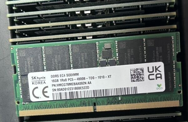 SK Hynix 16GB DDR5 4800 Laptop ECC EC4 SOIMM RAM PC5-4800B-TD