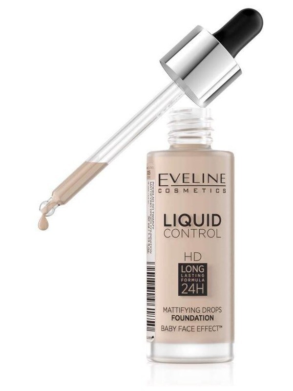 EVELINE Liquid Control HD Mattifying Foundation With Dropper 32ml