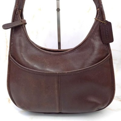 OLD COACH Ergo Bag Vintage Shoulder Bag Leather 9033 Brown Used