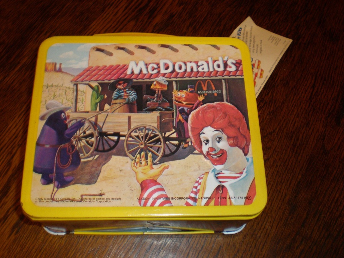 Vintage 1982 Ronald McDonald Sheriff of Cactus Canyon Lunchbox No