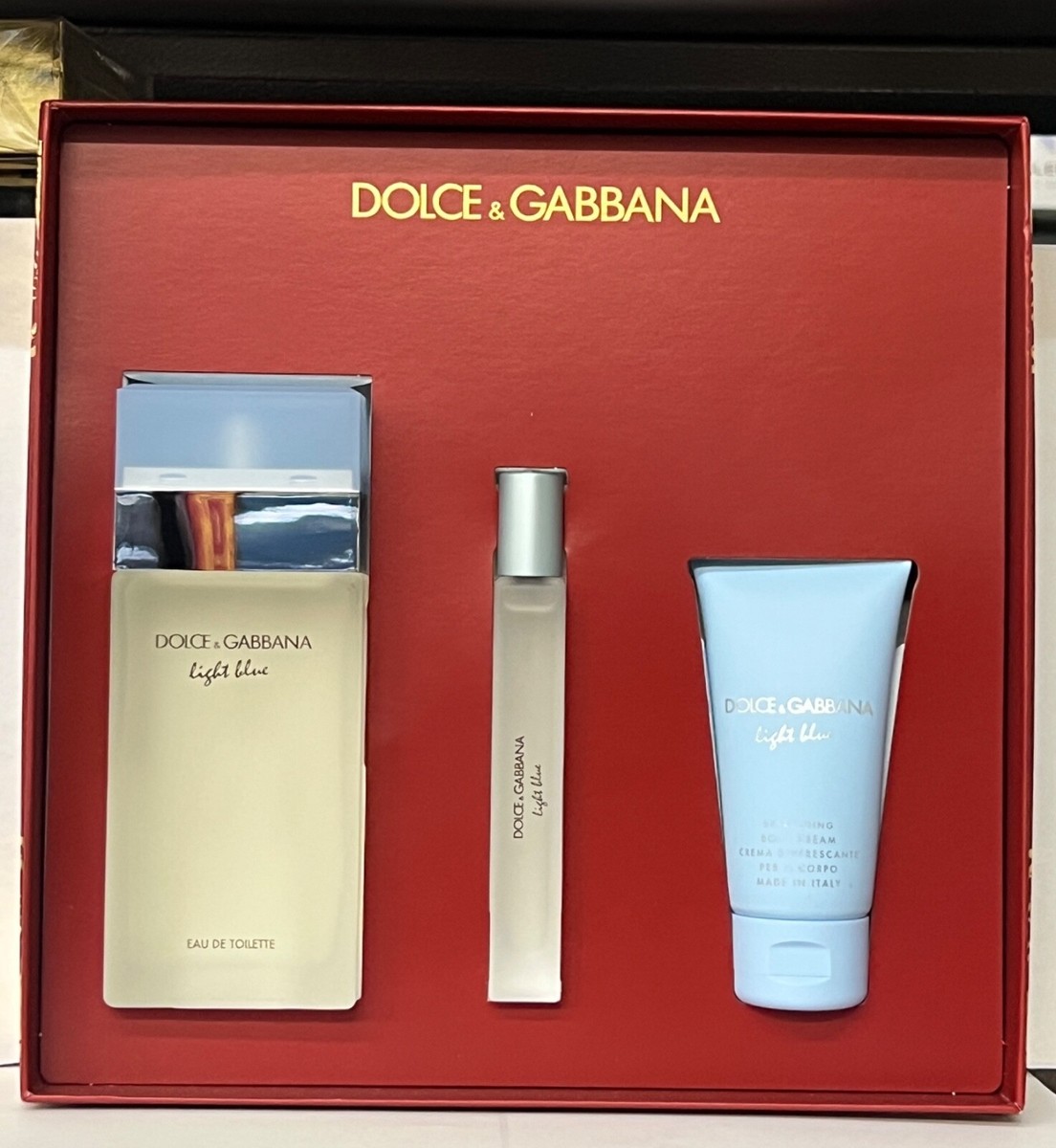 Light Blue by Dolce and Gabbana for Women - 3 Pc Gift Set | eBay