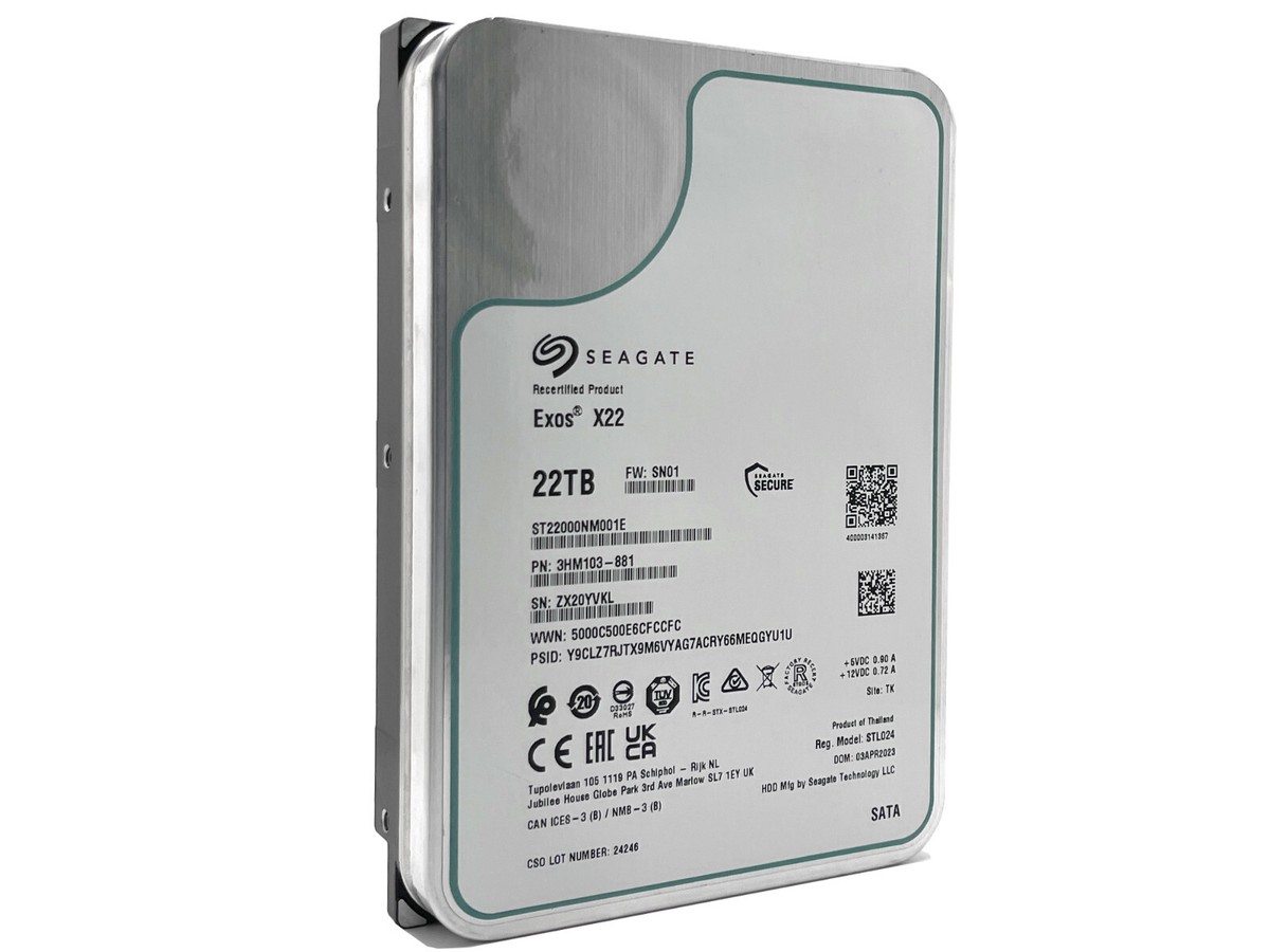 Seagate Exos X22 ST22000NM001E 22TB 512E SATA 6Gb/s 3.5