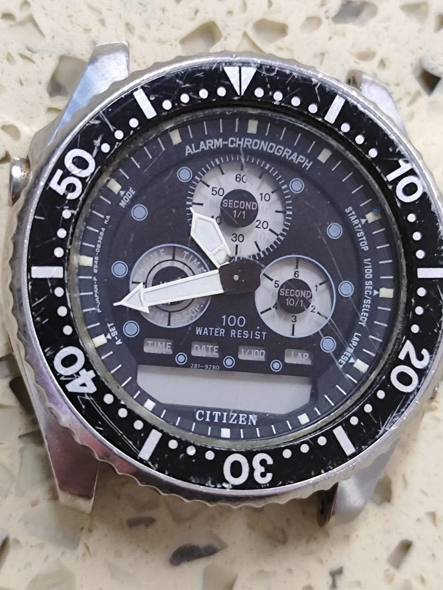 Citizen 8946-085604 Digi-Ana COMBO Alarm Chrono Quartz watch Japan