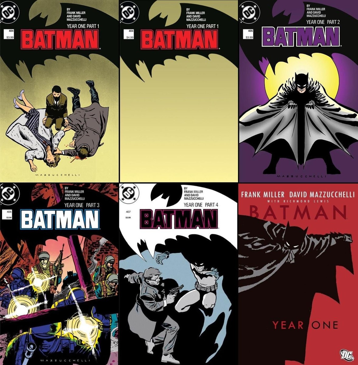 BATMAN: YEAR ONE Facsimile SET 404-408 FRANK MILLER Ships 12-26 w