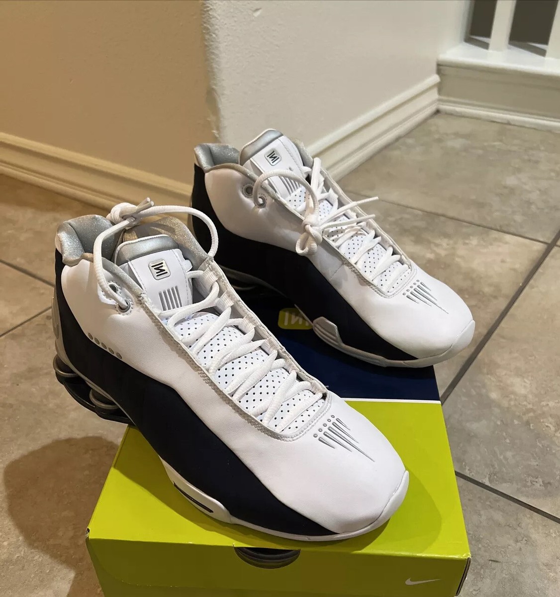 Nike Shox BB4 Retro Olympics 2019 VC White Blue AT7843-100 Men's