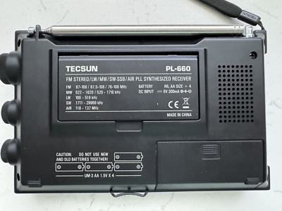 TECSUN PL-660 PLL World Band Reciever Air Band Synchronous