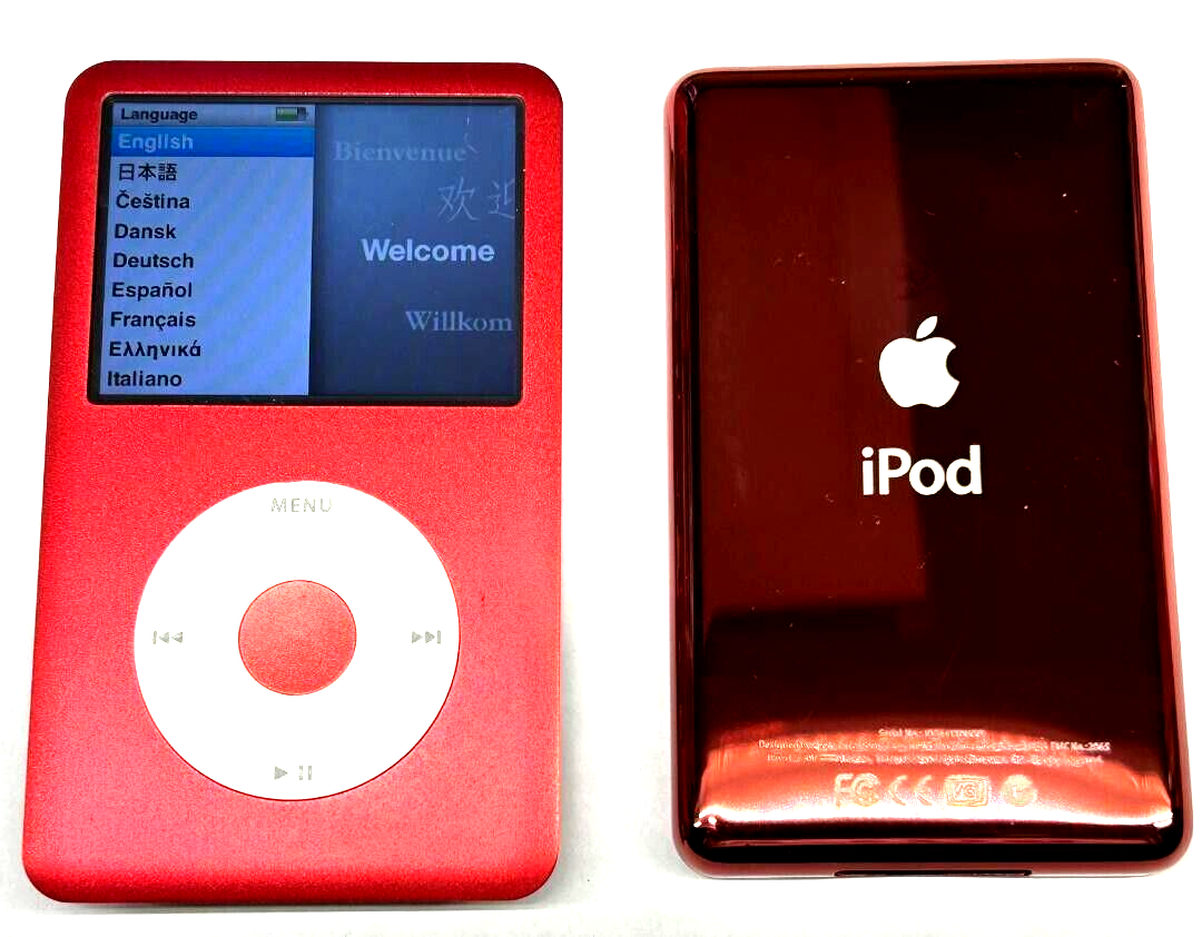 APPLE iPOD CLASSIC 7th Gen Red Apple 160GB HDD 650 mAh Mega