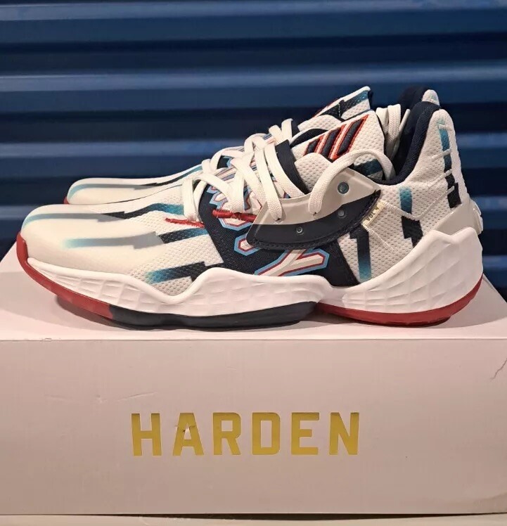 Adidas James Harden Vol. 4 GCA Dynasty Rockets WHITE SNEAKERS