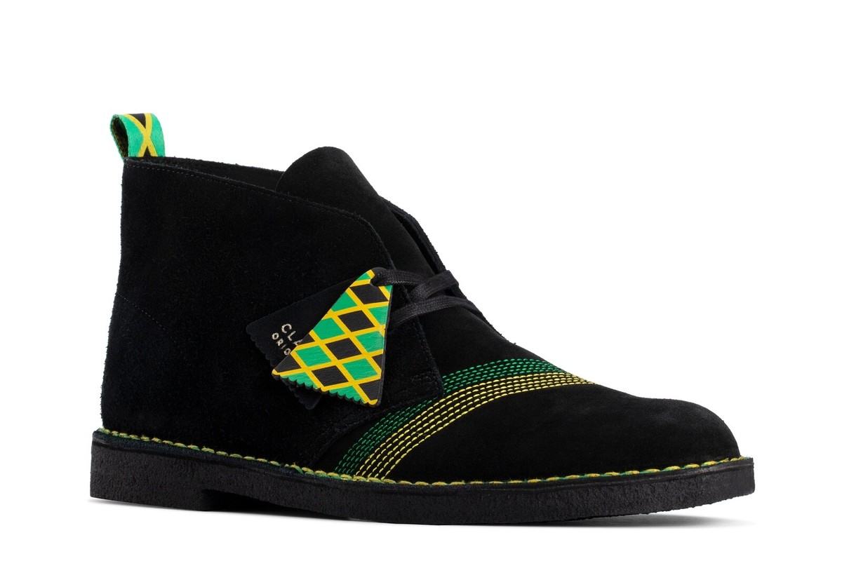 Clarks Originals Men's Desert Jamaica Black Multi Desert Boots