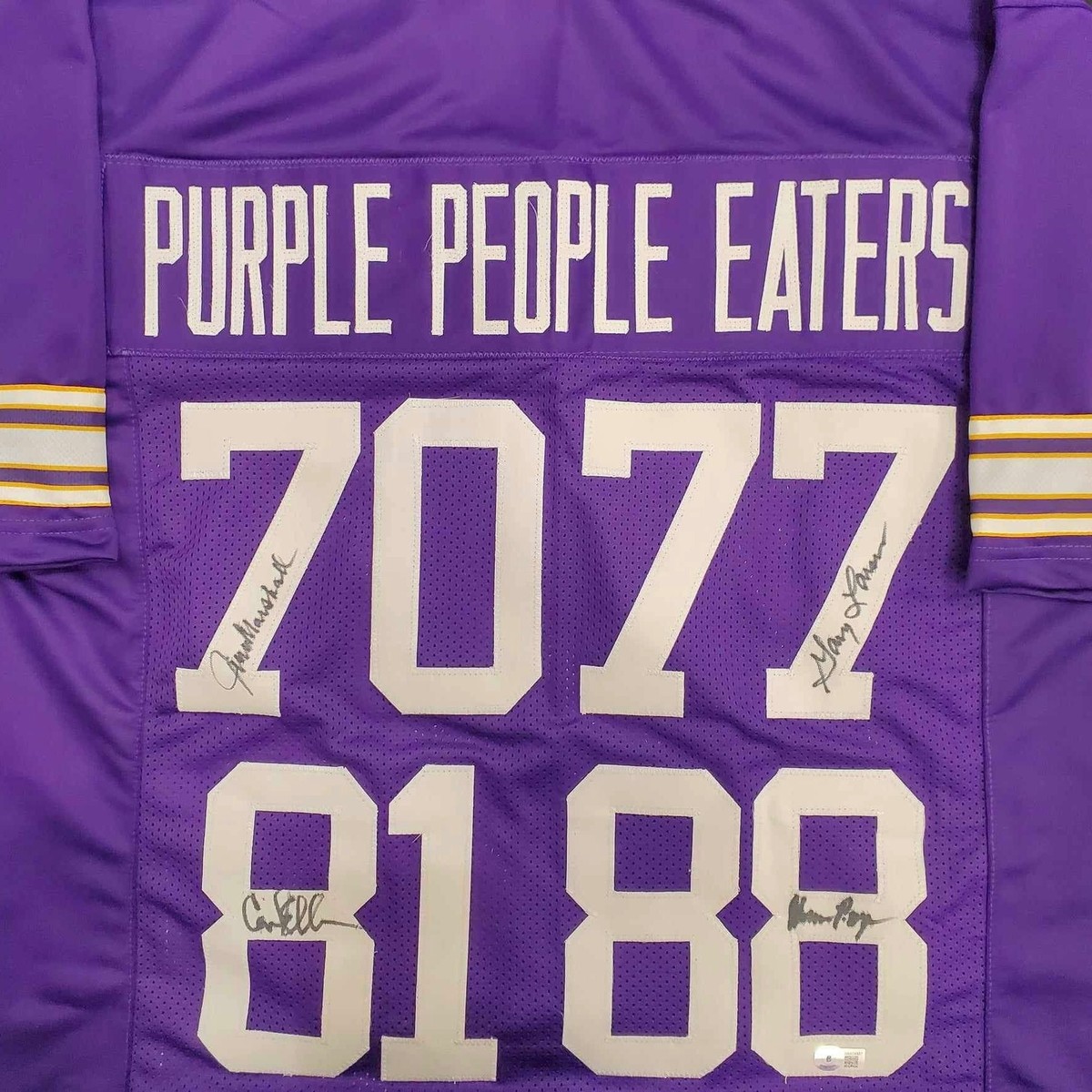 Purple People Eaters Autographed Pro-Style Jersey Minnesota