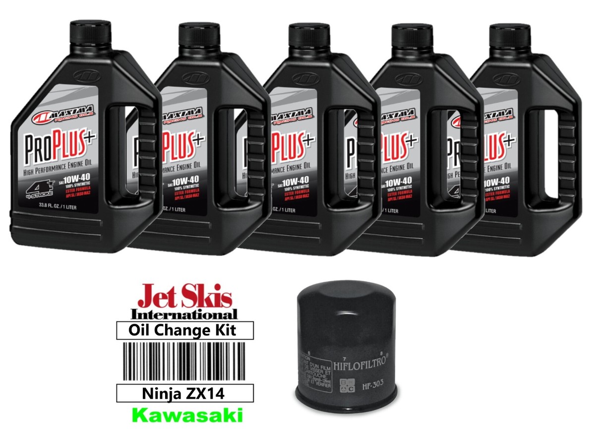 For Kawasaki Ninja ZX14 ZX 1400 ZX14R 14RR Synthetic Oil Change