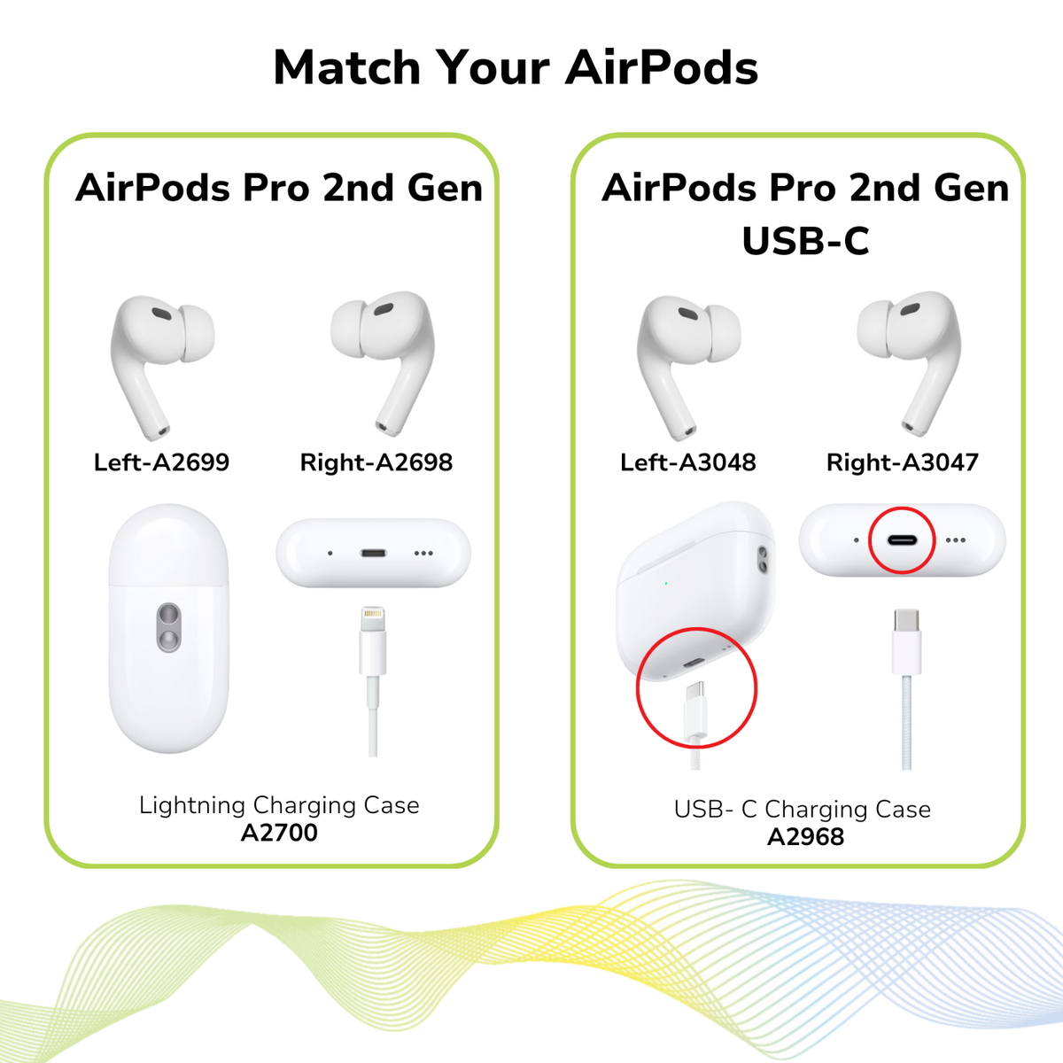 Apple AirPods Pro 2nd Gen. USB-C Replacement - Left Side Only