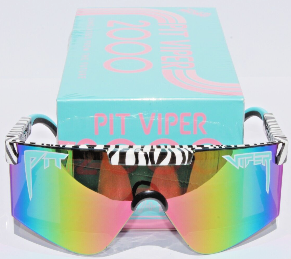 PIT VIPER The Herbivore 2000 Sunglasses/Safety Zebra/Rainbow ANSI